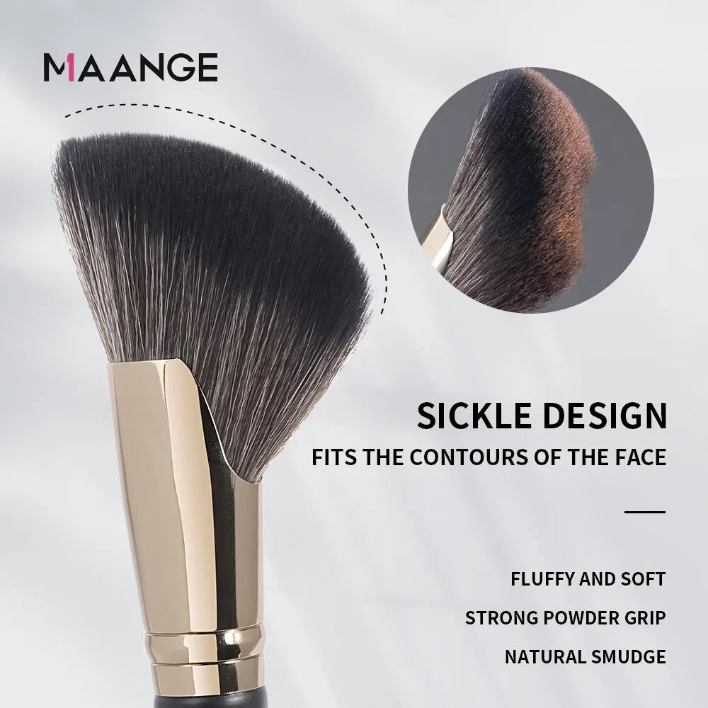 MAANGE Dense Blush Bronzer Brush Angled Makeup Brush Premium Brush Perfect For Face Contouring Highlighting For Creams Powders.