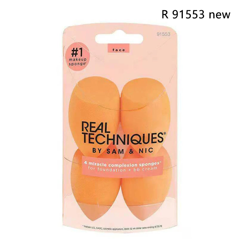Real Techniques Set Makeup Sponge Set Face Beauty Cosmetic Powder Puff For Foundation Cream Concealer Make Up Blender 91553 RT.
