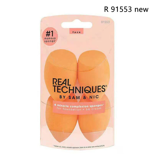 Real Techniques Set Makeup Sponge Set Face Beauty Cosmetic Powder Puff For Foundation Cream Concealer Make Up Blender 91553 RT.