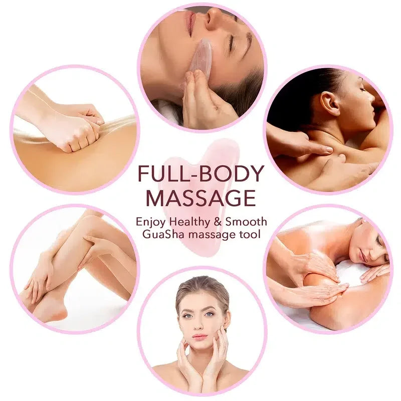 Natural Stone GuaSha Jade Facial Beauty Scraping Massage Tools Firm Skin Care Face Gua Sha SPA Physical Therapy Gue Che Roller.