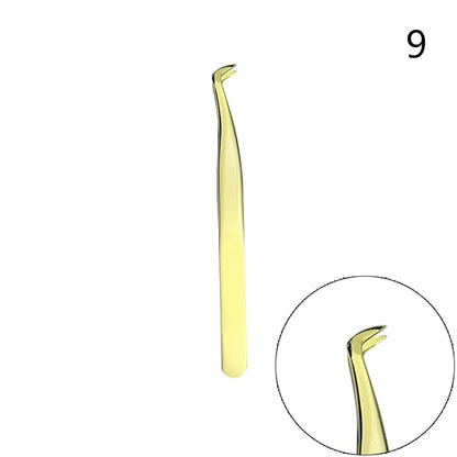 Lash Extension Tweezers — Stainless Steel Curved & Straight