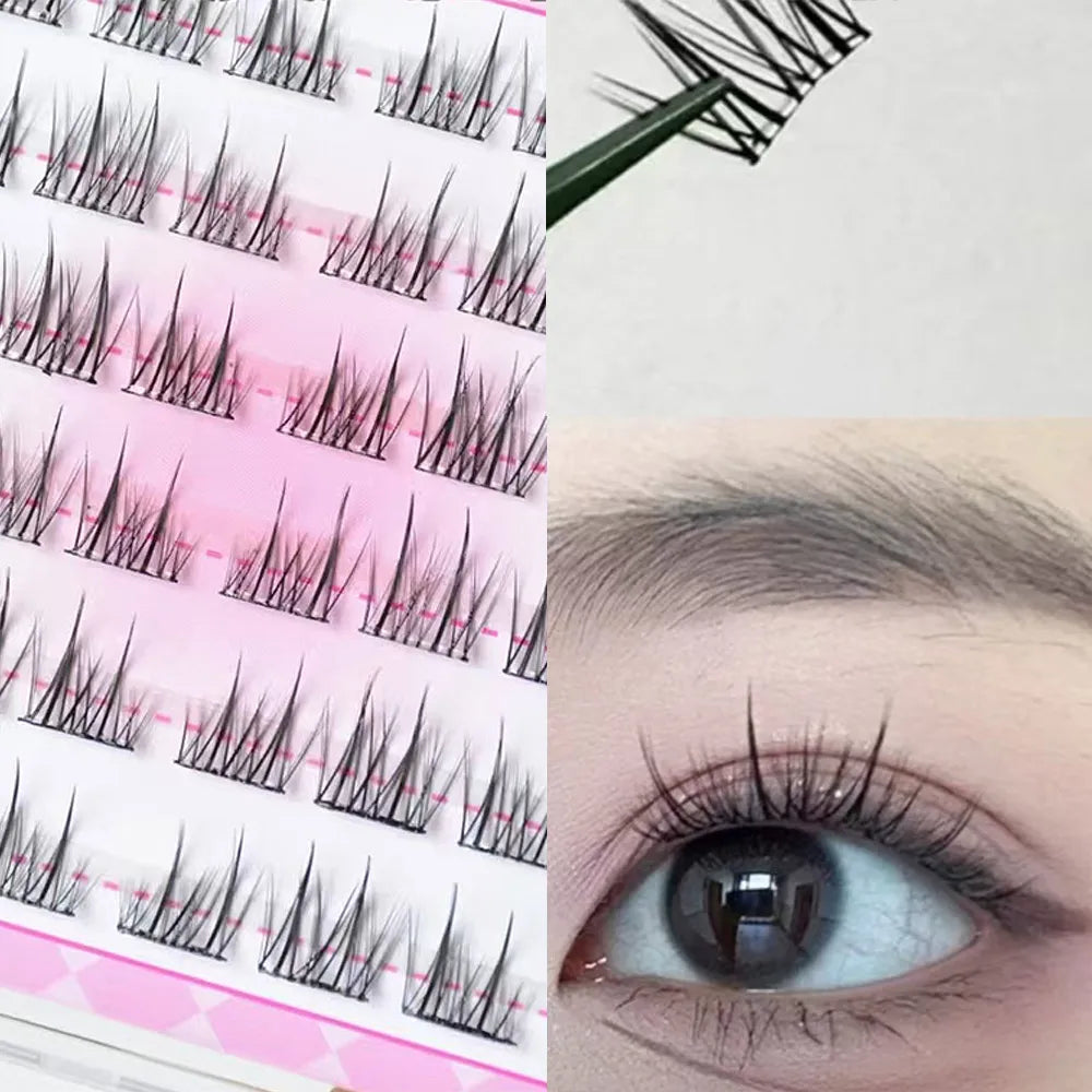 Press-On Self-Adhesive Cluster Lashes — Glue-Free, Reusable