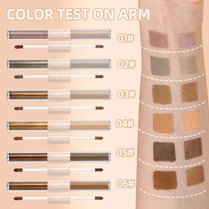 QIBEST Double-Ended Glitter & Matte Eyeshadow Stick (Waterproof)