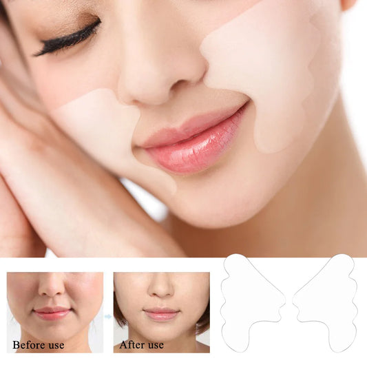 Facial Wrinkle Remover Silicone Pad — Reusable Nasolabial Fold Patch
