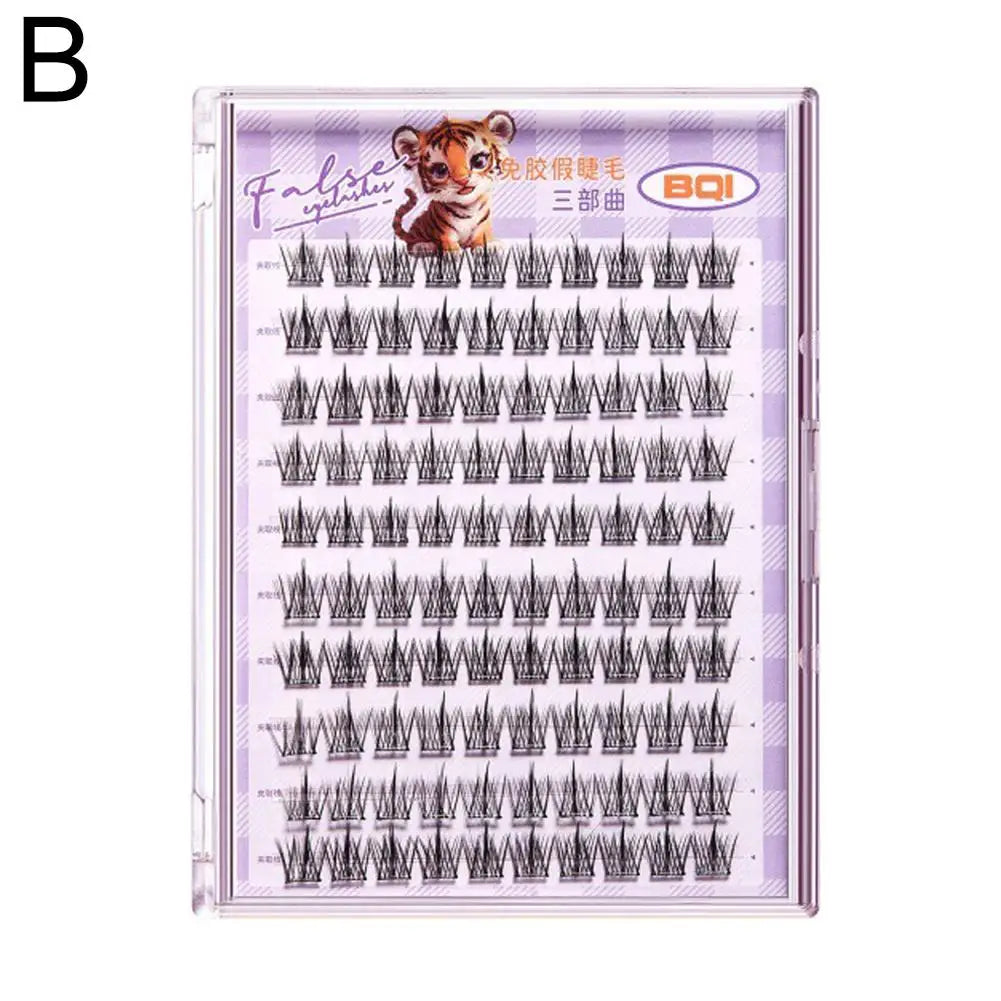 Cluster Lashes 3D Natural Bunch 100pc/120pcs D Curl Segmented Beam Individual Mink Tufted Eyelash Fine Lash Tip