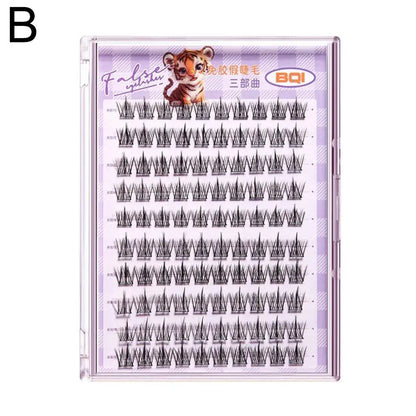 Cluster Lashes 3D Natural Bunch 100pc/120pcs D Curl Segmented Beam Individual Mink Tufted Eyelash Fine Lash Tip