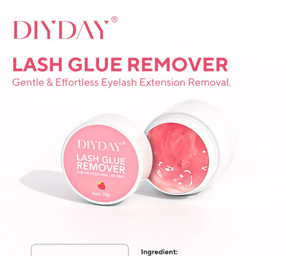 DIYDAY Eyelash Glue Remover No Irritation Ultra-Fast Cleaning Lash Cream Safe for Sensitive Eyes Easy Removal for False Lashes