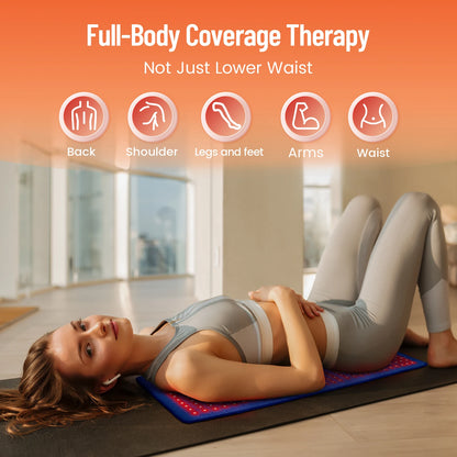 Red Light Therapy Pad Skin Care Infrared Light Therapyn Tapete Yoga Mat LED Infrared Muscle Massage Cushion Back Massager.