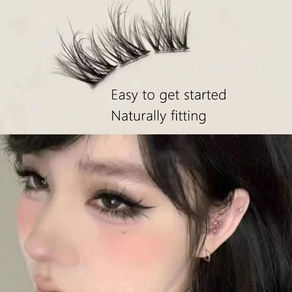 Press-On Self-Adhesive Cluster Lashes — Glue-Free, Reusable