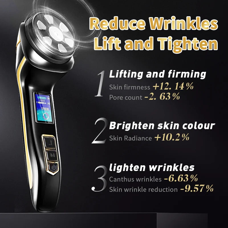 New Mini Hifu 4 In1 Ultrasonic Machine Ems Micro  Current Face Lift Rejuvenating Wrinkle Resistant Massager.