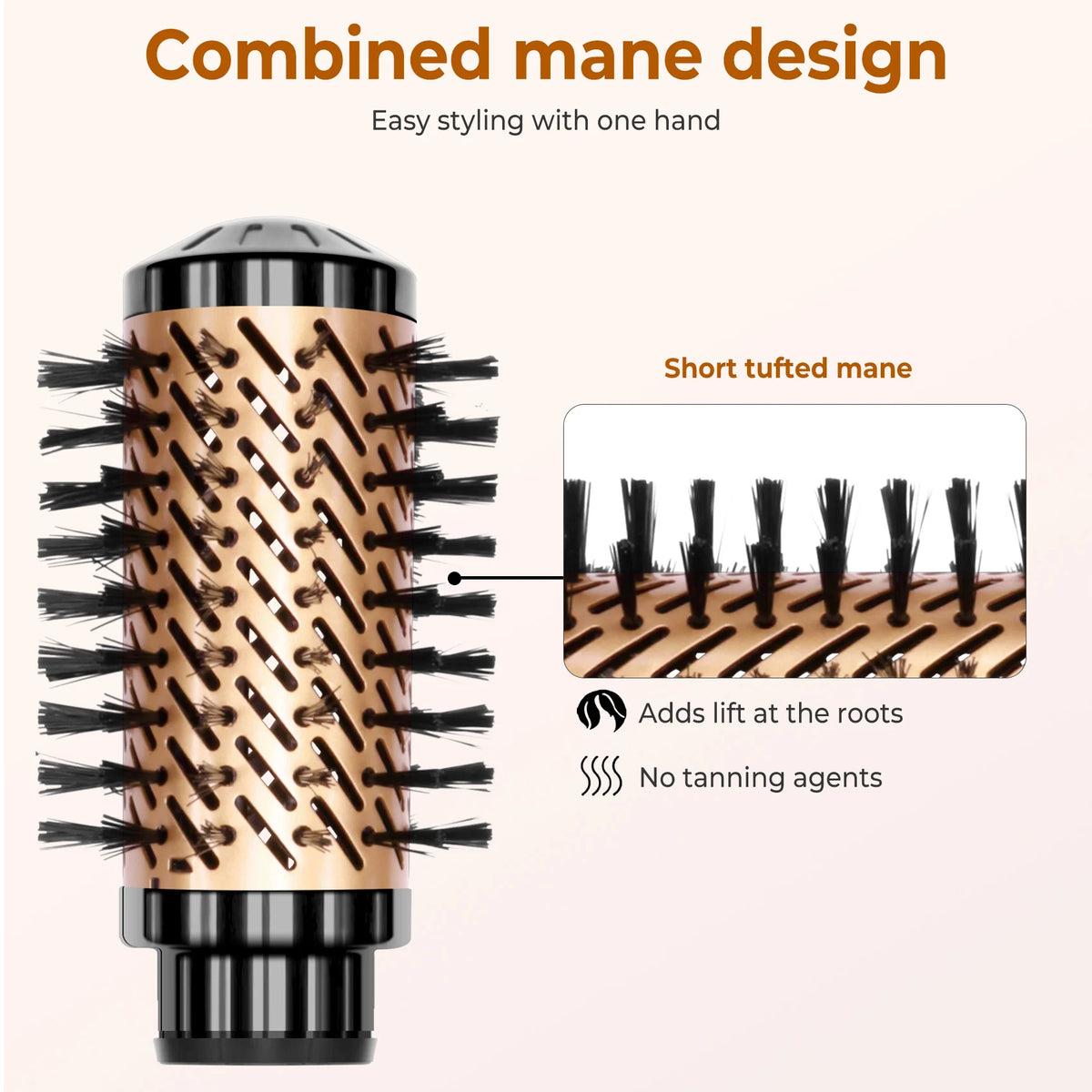 Hair Dryer Brush 2 In 1 Hot Air Spin Brush Curling Straightening Styling Auto-Rotating Ionic Round Blow Dryer Volumizer.