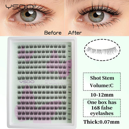 YSDO 10/14 Rows Natural Eyelash Extension Premade Volume Fans Individual Lashes Mink False Eyelashes Cluster Lashes Makeup Cilia.