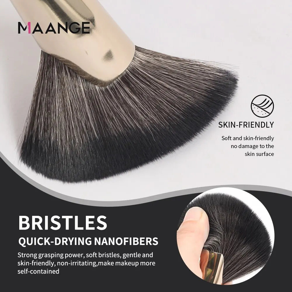 MAANGE Dense Blush Bronzer Brush Angled Makeup Brush Premium Brush Perfect For Face Contouring Highlighting For Creams Powders.