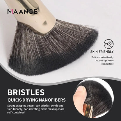MAANGE Dense Blush Bronzer Brush Angled Makeup Brush Premium Brush Perfect For Face Contouring Highlighting For Creams Powders.