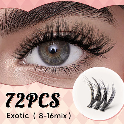 Lash Clusters 0.05mm PBT Fiber Eyelash Clusters 0.1mm Superfine Invisiband D Curl Diy Lash Extension 8-16mm Individual Lashes.