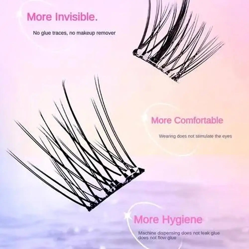 Cluster Lashes 3D Natural Bunch 100pc/120pcs D Curl Segmented Beam Individual Mink Tufted Eyelash Fine Lash Tip