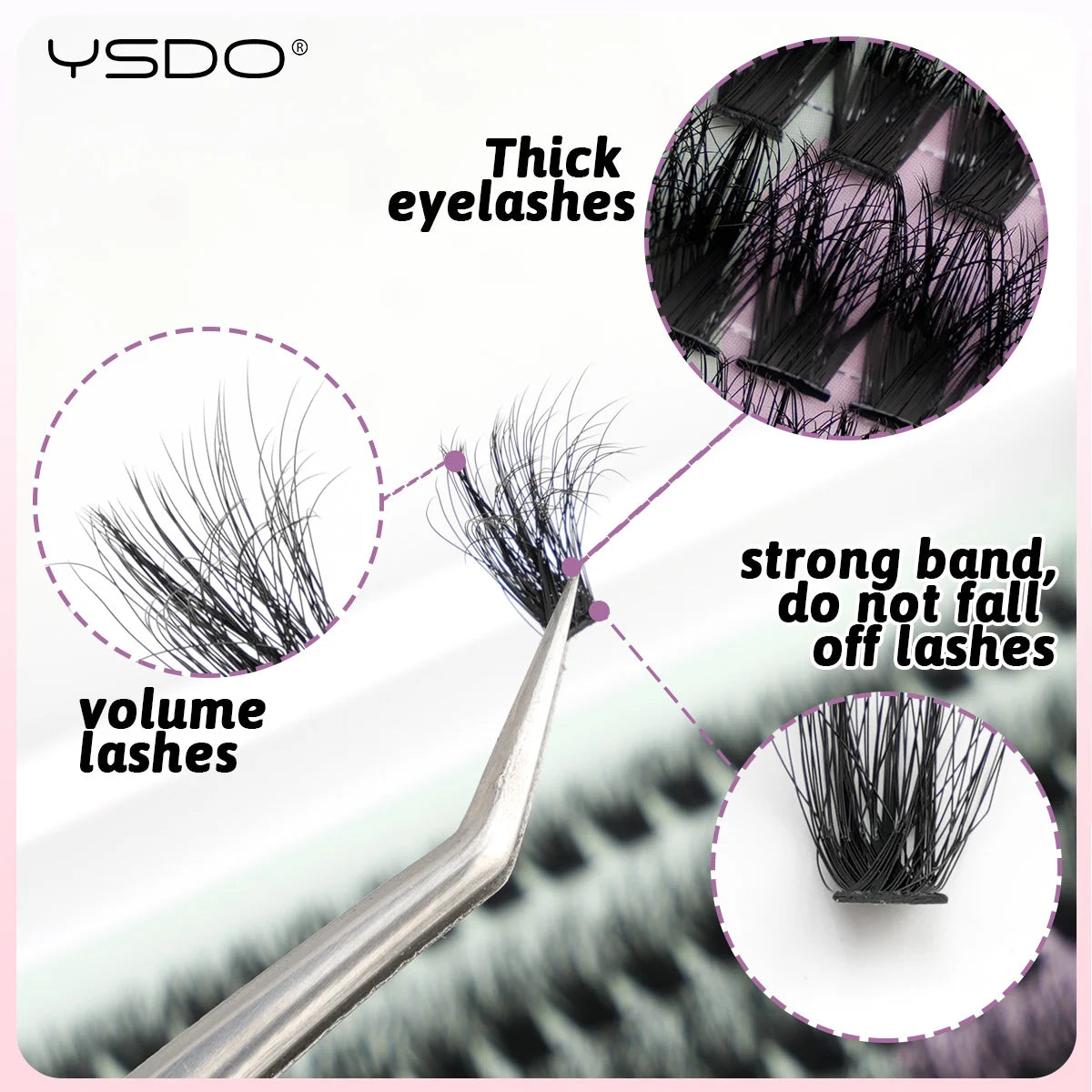 YSDO 10/14 Rows Natural Eyelash Extension Premade Volume Fans Individual Lashes Mink False Eyelashes Cluster Lashes Makeup Cilia.