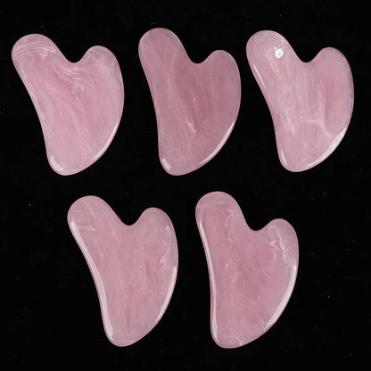 1pc Guasha Scraping Massage Scraper Face Massager Acupuncture Gua Sha Board Resin 7.8x5.4cm.