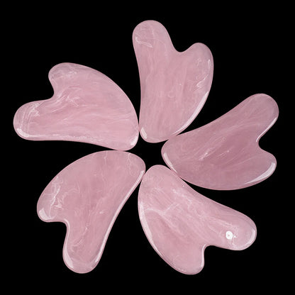 1pc Guasha Scraping Massage Scraper Face Massager Acupuncture Gua Sha Board Resin 7.8x5.4cm.