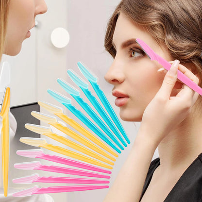 5/10/30/40pcs Brow Razor and Face Razor for Women and Men, Eyebrow Hair Trimmer and Shaver with Protective Cover,Safe.
