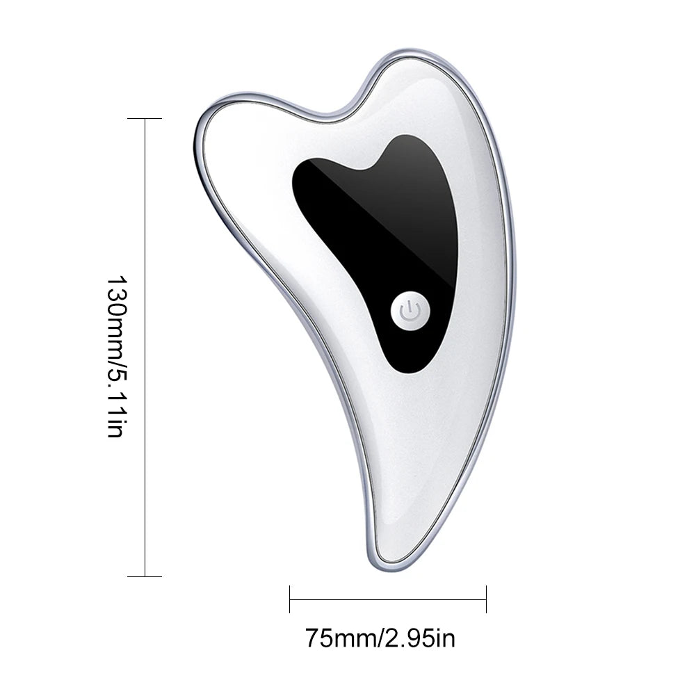 Electric Guasha Scraper Board Microcurrent Face Massager Wrinkle Face Lift Device Gua Sha Plate Facial Lifting Firming Skin Care.