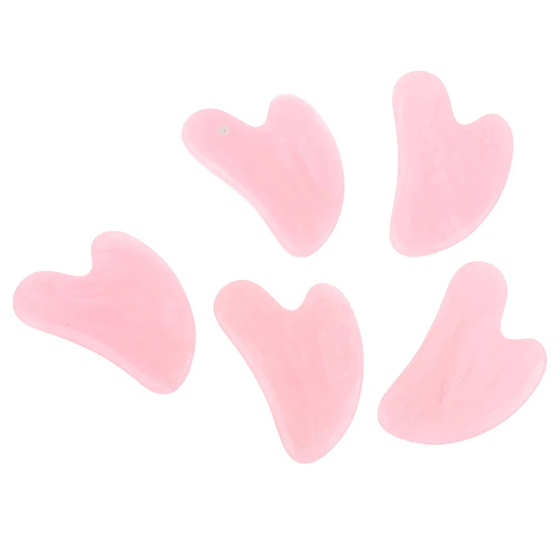 1pc Guasha Scraping Massage Scraper Face Massager Acupuncture Gua Sha Board Resin 7.8x5.4cm.