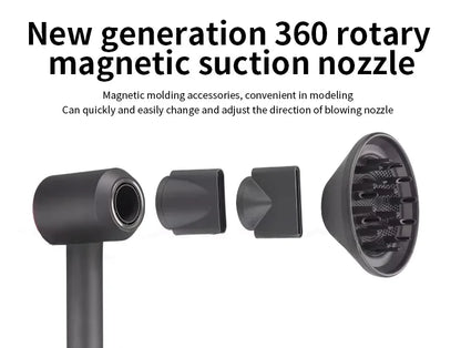 Household 220V Leafless Hair Dryer High-speed Negative Ion Hair Care High Power 110,000RPM Quick-drying Electric Hair Dryer.