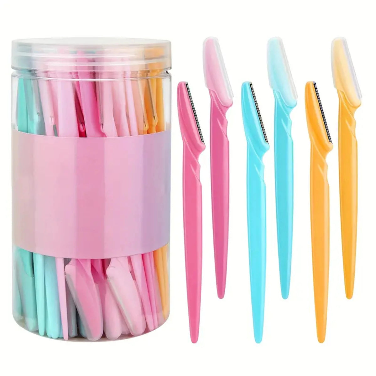 5/10/30/40pcs Brow Razor and Face Razor for Women and Men, Eyebrow Hair Trimmer and Shaver with Protective Cover,Safe.