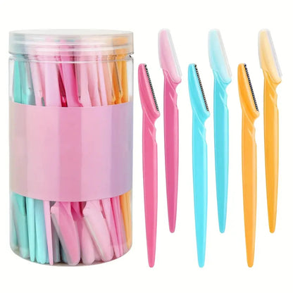 5/10/30/40pcs Brow Razor and Face Razor for Women and Men, Eyebrow Hair Trimmer and Shaver with Protective Cover,Safe.