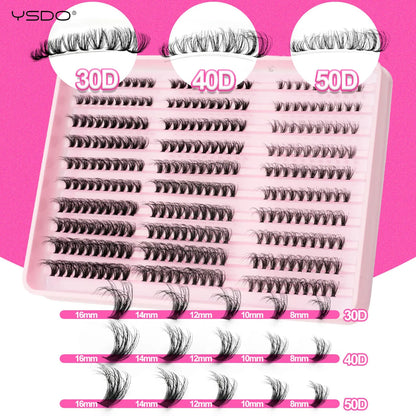 YSDO 10/14 Rows Natural Eyelash Extension Premade Volume Fans Individual Lashes Mink False Eyelashes Cluster Lashes Makeup Cilia.