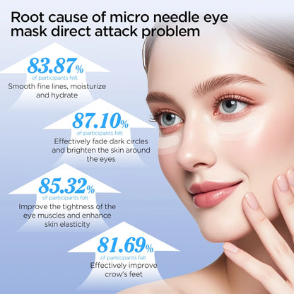 1-10PCS Hyaluronic Acid Microneedle Eye Patches Mask for Anti Wrinkle Aging Dark Circle Moisturizing Under Eye Gel Pad Skin Care.