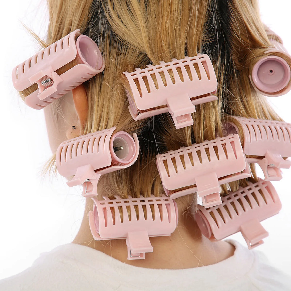 10Pcs Professional Electric Heated Roller Curling Roll Hair Tube Hair Styling Upgrade Style 110‑240V.