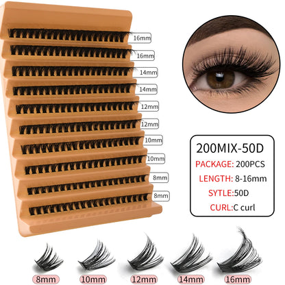 YSDO 10/14 Rows Natural Eyelash Extension Premade Volume Fans Individual Lashes Mink False Eyelashes Cluster Lashes Makeup Cilia