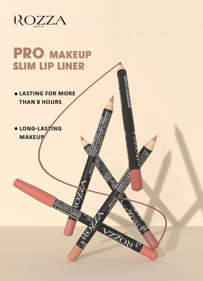 Rozza Waterproof Lip Liner Pencil Set, Weightless Precise Liner with Super Soft Blendable Texture Matte Soft.