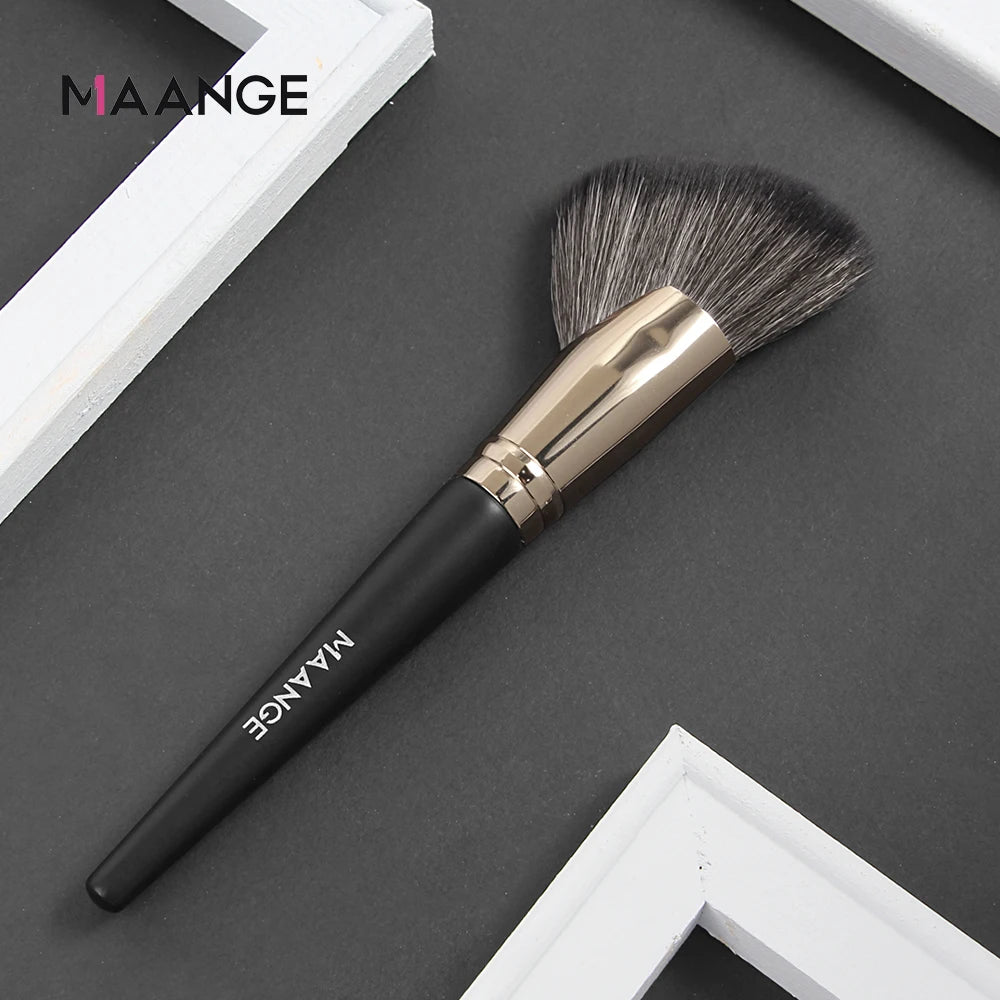 MAANGE Dense Blush Bronzer Brush Angled Makeup Brush Premium Brush Perfect For Face Contouring Highlighting For Creams Powders.