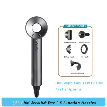 Household 220V Leafless Hair Dryer High-speed Negative Ion Hair Care High Power 110,000RPM Quick-drying Electric Hair Dryer