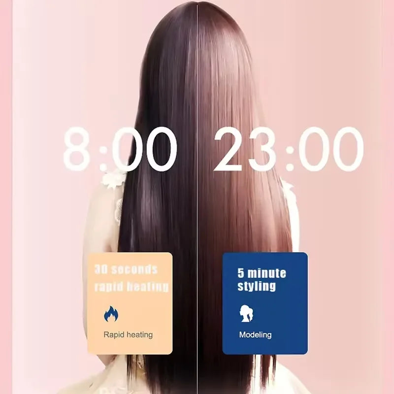 Electric Hot Comb Multifunctional Straight Hair Straightener Comb Negative Ion Anti-Scalding Styling Tool Straightening Brush.