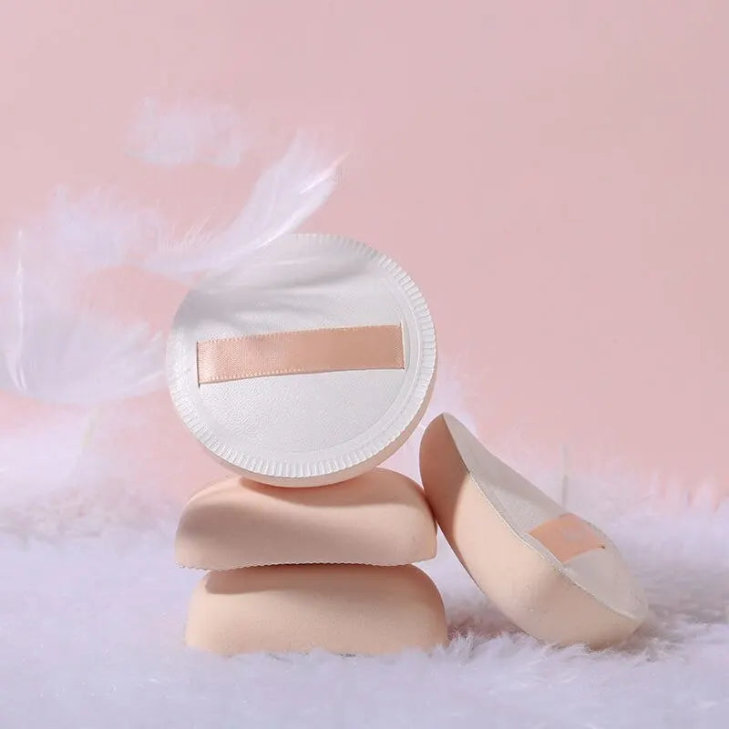 2pcs Pink Cotton Candy Air Cushion Powder Puff For Both Dry And Wet Use.