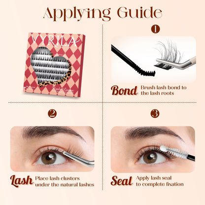 Lash Clusters 0.05mm PBT Fiber Eyelash Clusters 0.1mm Superfine Invisiband D Curl Diy Lash Extension 8-16mm Individual Lashes.
