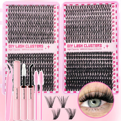 Cluster Lashes Kit 320/600/790pcs — Mix-and-Match DIY Lashes