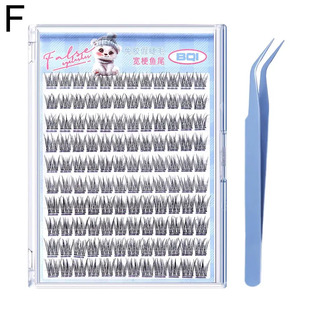 Cluster Lashes 3D Natural Bunch 100pc/120pcs D Curl Segmented Beam Individual Mink Tufted Eyelash Fine Lash Tip