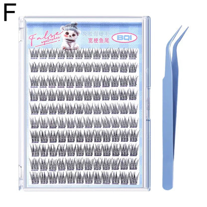 Cluster Lashes 3D Natural Bunch 100pc/120pcs D Curl Segmented Beam Individual Mink Tufted Eyelash Fine Lash Tip