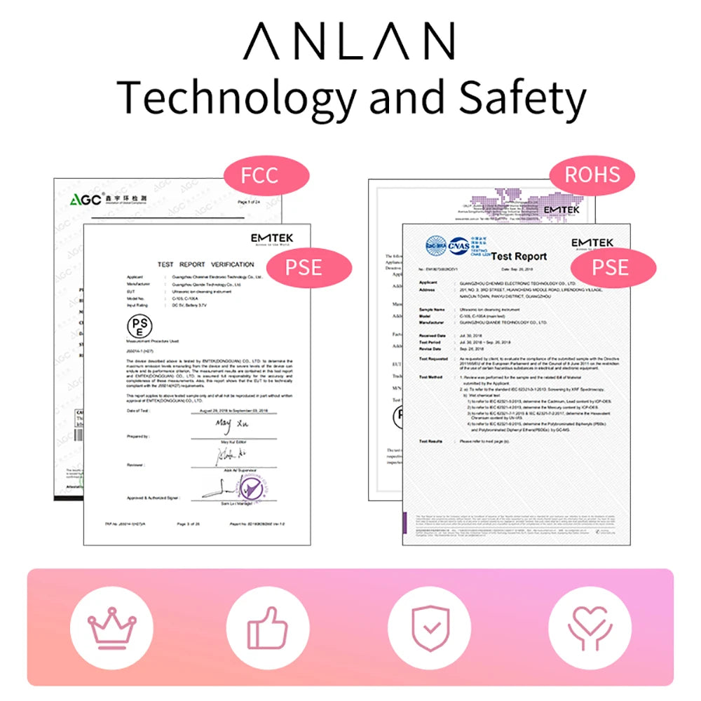 ANLAN EMS Facial Massager Pro LED Light Therapy Beauty Device