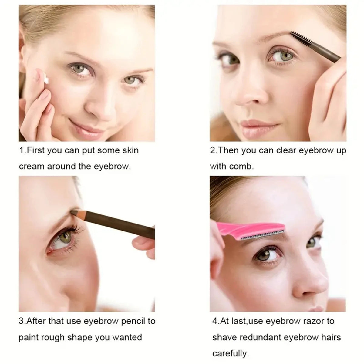 5/10/30/40pcs Brow Razor and Face Razor for Women and Men, Eyebrow Hair Trimmer and Shaver with Protective Cover,Safe.