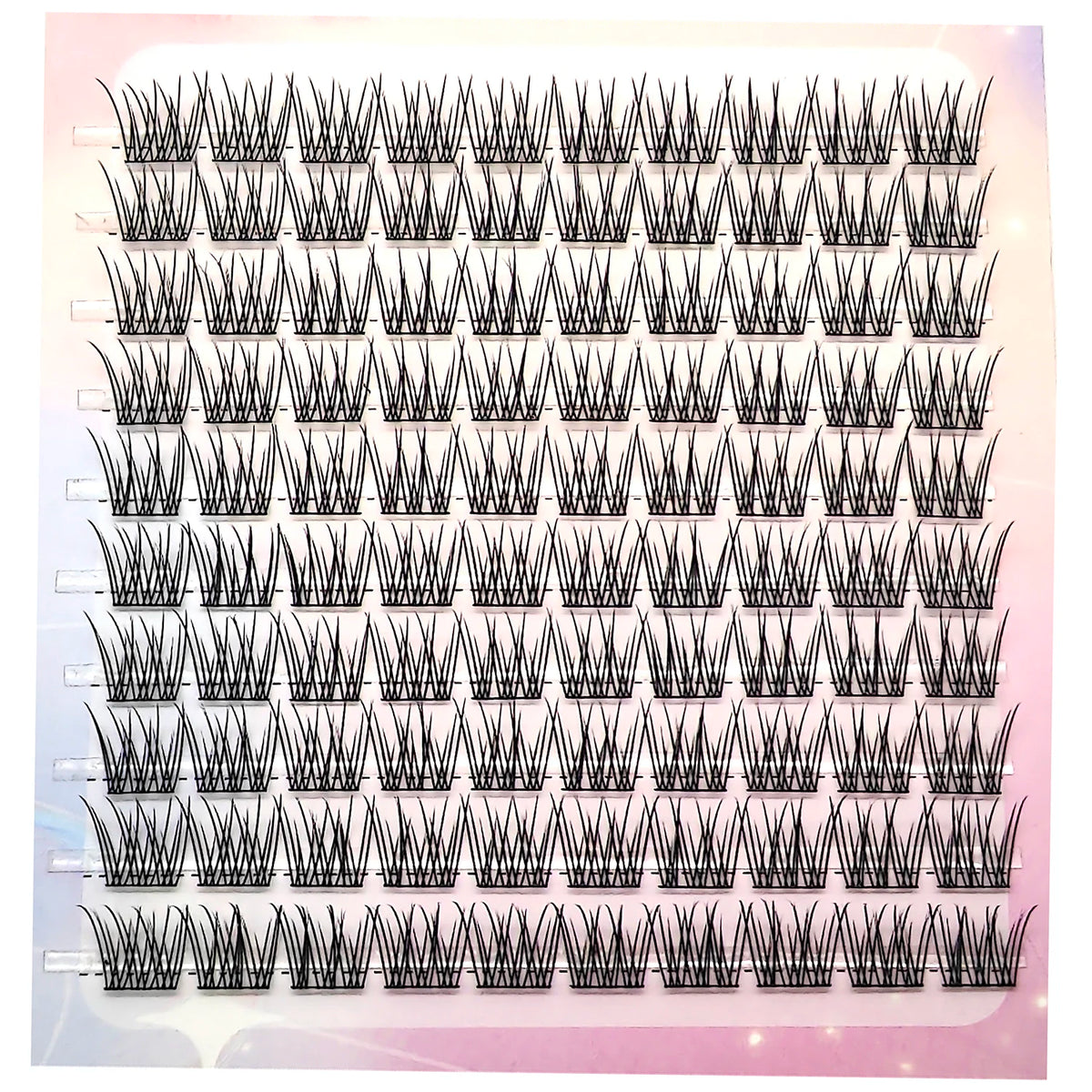 DIY Clusters Natural 10-16mm C/D Curl Individual Soft Tips Light Split Double Tips Segmented Eyelash Extension Dovetail Lashes.