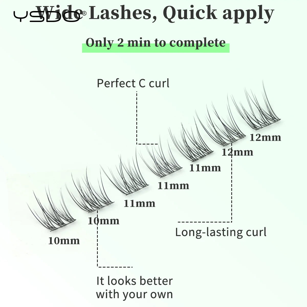 YSDO 10/14 Rows Natural Eyelash Extension Premade Volume Fans Individual Lashes Mink False Eyelashes Cluster Lashes Makeup Cilia.