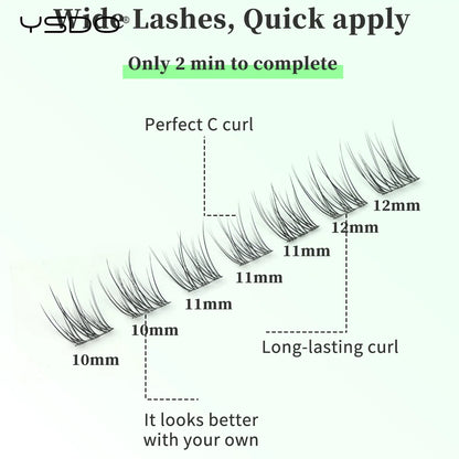 YSDO 10/14 Rows Natural Eyelash Extension Premade Volume Fans Individual Lashes Mink False Eyelashes Cluster Lashes Makeup Cilia.