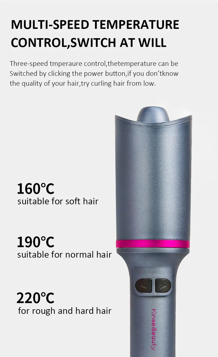Auto Rotating Ceramic Hair Curler Automatic Curling Iron Styling Tool Hair Iron Curling Wand Air Spin and Curl Curler Hair Waver.