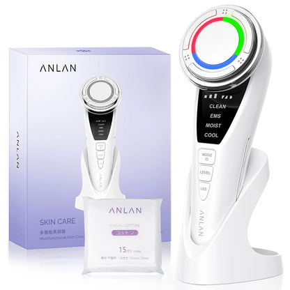 ANLAN EMS Facial Massager Pro LED Light Therapy Beauty Device