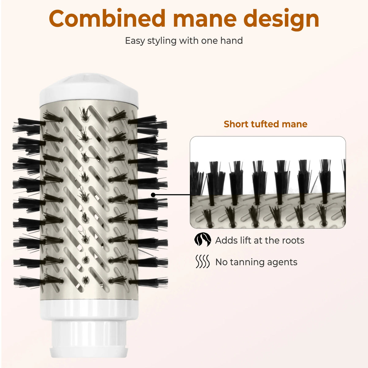 Hair Dryer Brush 2 In 1 Hot Air Spin Brush Curling Straightening Styling Auto-Rotating Ionic Round Blow Dryer Volumizer.